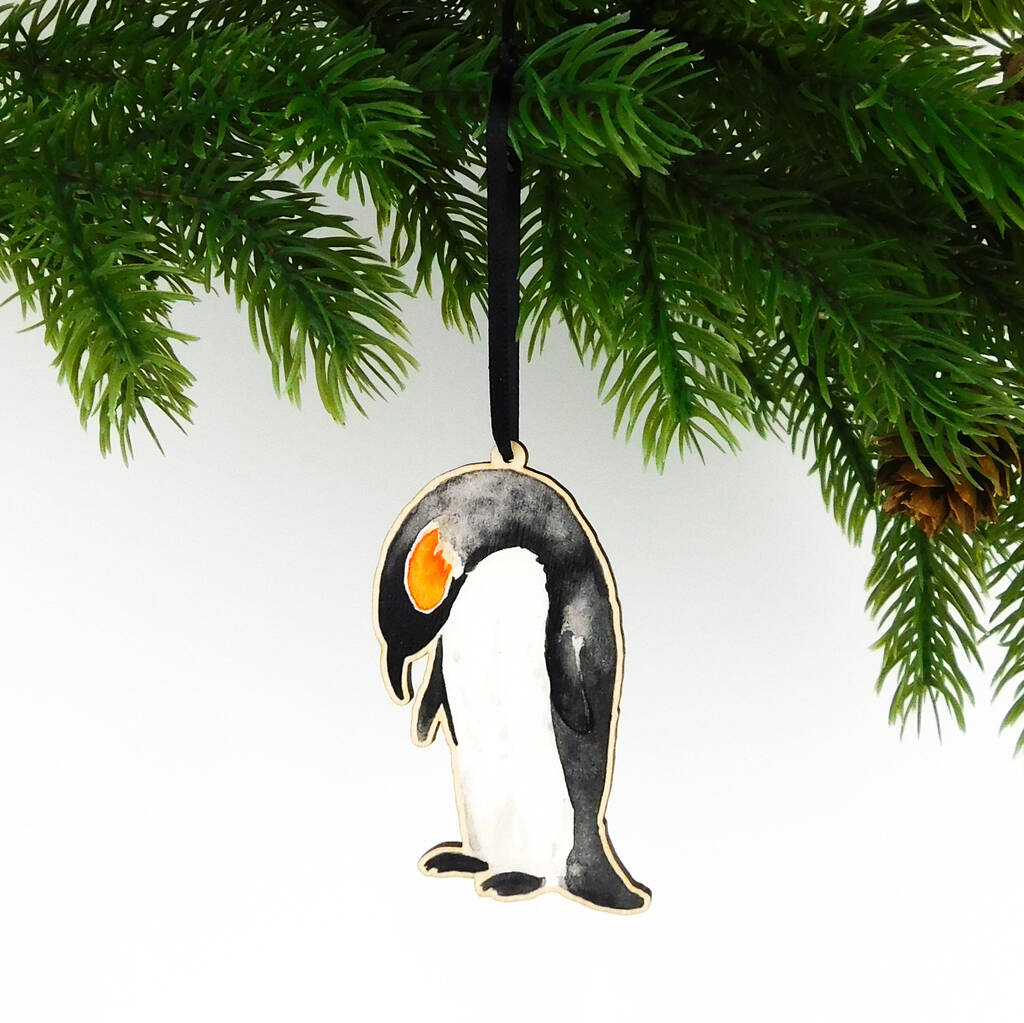 Set Of Three Penguin Christmas Tree Ornaments By Also the Bison ...