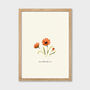 Orange Rudbeckia Cottage Garden Botanical Print, thumbnail 2 of 4