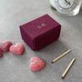 Personalised Handmade Little Refillable Box Of Matches / Jewel Box For Your Valentine Or Galentine, thumbnail 1 of 7