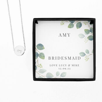 Personalised Botanical Sentiment Silver Tone Necklace, 5 of 5