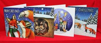 Eight Wildlife Christmas Cards With Charity Donation, 2 of 6