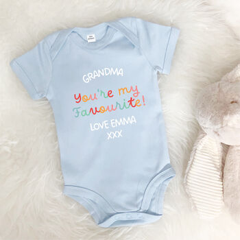 Grandad You're My Favourite Personalised Babygrow, 4 of 8