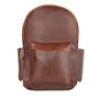 Personalised Brown Leather Backpack With Side Pockets, thumbnail 2 of 11