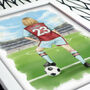 Female Football Gift Print, thumbnail 2 of 10