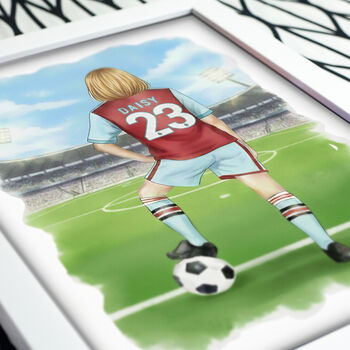Female Football Gift Print, 2 of 10