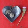 11th Anniversary Large Steel Heart Dish, thumbnail 1 of 9