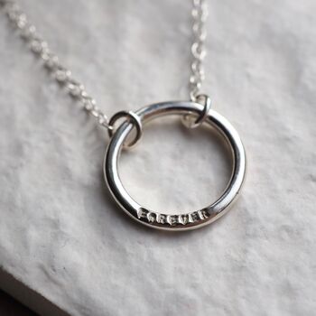 Personalised Hand Stamped Halo Necklace, 4 of 11