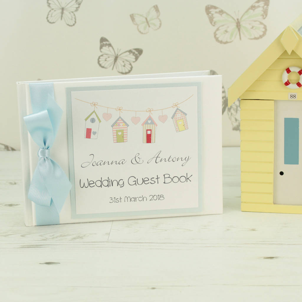 Personalised Beach Hut Wedding Guest Book By Dreams To Reality