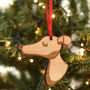 Greyhound/Whippet Dog Wooden Christmas Decoration, thumbnail 1 of 6