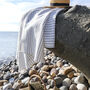 Personalised Mono Stripe Hammam Bath And Beach Towel, thumbnail 5 of 10