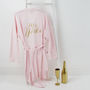 Bride Hen Party Pink Or White Wedding Day Dressing Gown, thumbnail 3 of 3