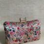 Pink Floral Multicoloured Rectangular Clutch Bag, thumbnail 1 of 10