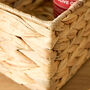 Double Compartment Woven Wicker Basket, thumbnail 3 of 5