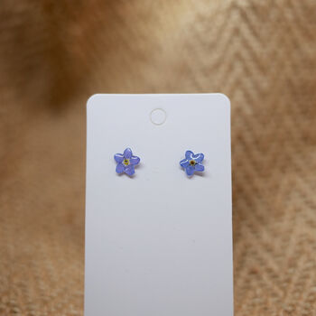 Forget Me Not 925 Sterling Silver Stud Earrings, 8 of 11