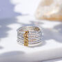 Spin For Peace Silver Stacking Ring, thumbnail 1 of 9