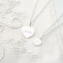 Sterling Silver Sia Personalised Heart Necklace, thumbnail 2 of 12