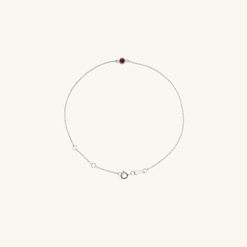 Round Birthstone Bracelet Silver, 2 of 5
