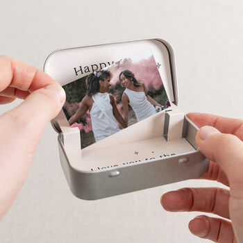 Starry Anniversary Mini Photo Card Keepsake Tin, 3 of 4