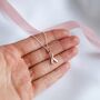 Breast Cancer Awareness Necklace Pink Ribbon Charm, thumbnail 2 of 6