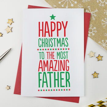 Amazing Dad Or Daddy Christmas Card, 2 of 3