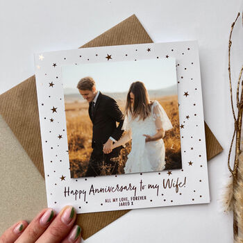 Personalised Anniversary Photo Card For Wife, 2 of 3
