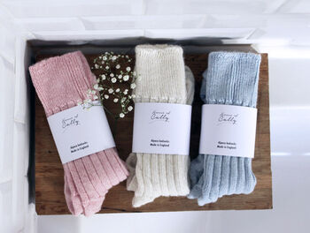 Luxury Alpaca Wool Bed Socks, 2 of 8