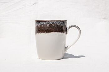 Brown U Shaped Handmade Porcelain Mug, 4 of 7