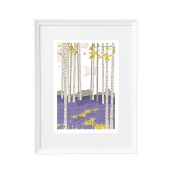 Bluebell Woods A4 Art Print In Frame, 2 of 4