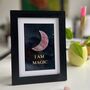 Spiritual Gift For Her, Affirmation Moon Wall Art Framed Print, thumbnail 1 of 5