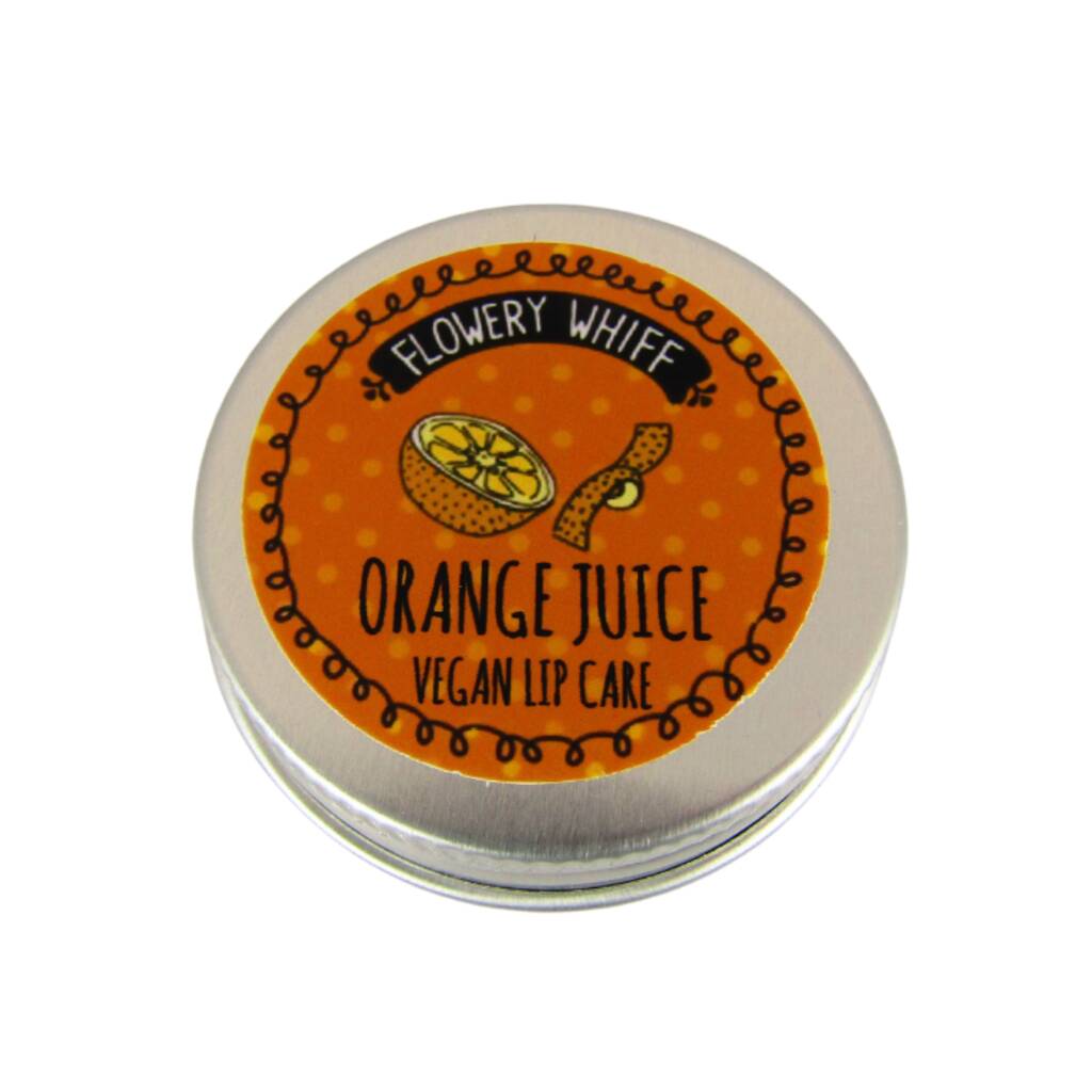 Orange Juice Vegan Lip Balm By Flowery Whiff