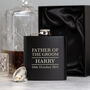 Personalised 6oz Black Best Man Groomsman Hip Flask, thumbnail 3 of 6
