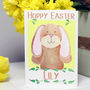 Personalised Bunny Rabbit Hoppy Easter Card, thumbnail 1 of 6