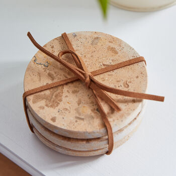 Set Of Four Natural Stone Coasters, 2 of 4