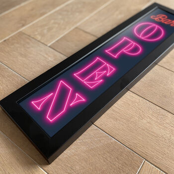 'Bar Open' Neon Sign | Framed Print | Bar Sign, 2 of 3