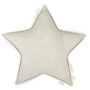 Organic Linen Star Cushion In Greige, thumbnail 2 of 4