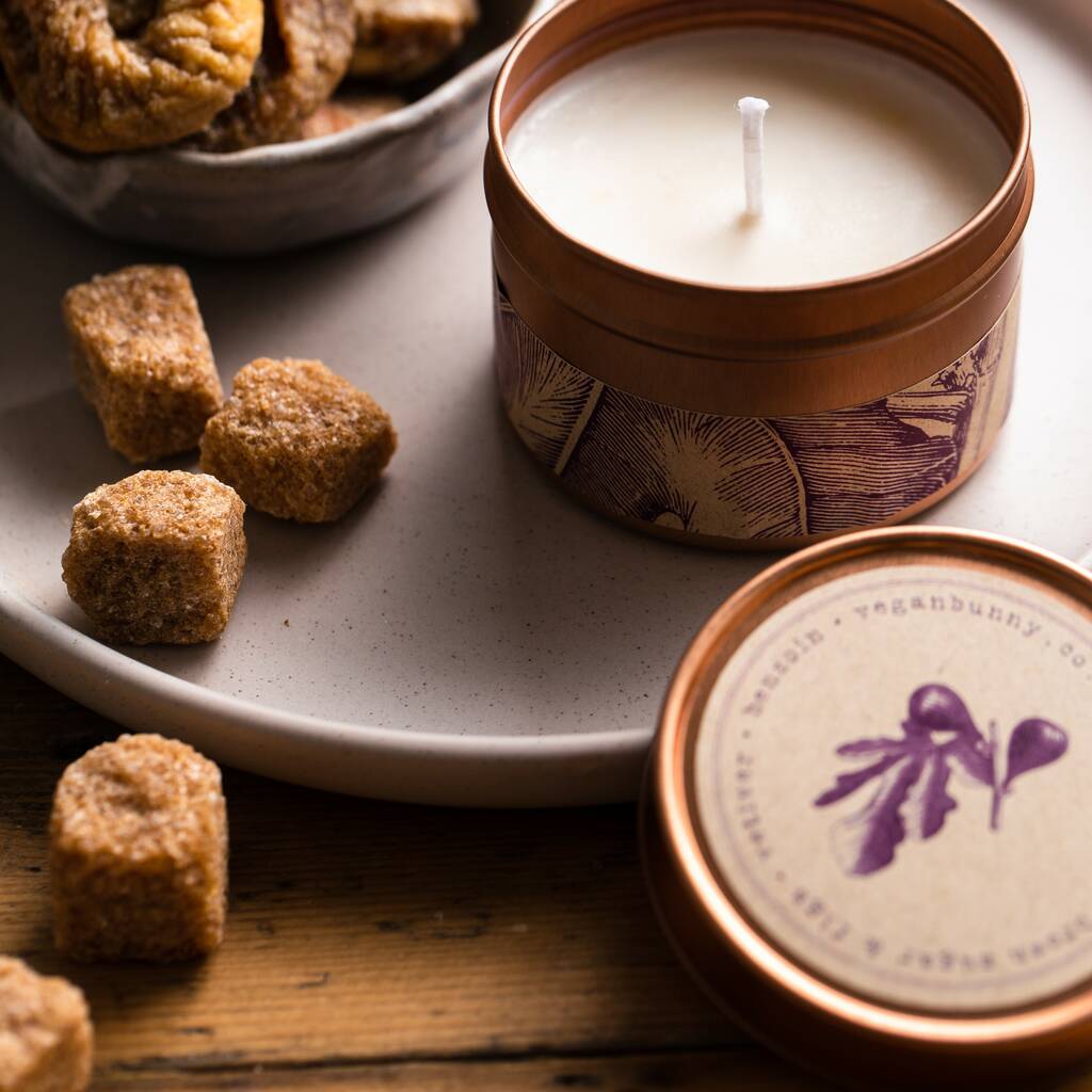 Fig Vegan Candle With Vetiver Essential Oil By Vegan Bunny