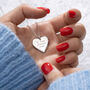 Engraved Sterling Silver Large Heart Charm, thumbnail 2 of 6