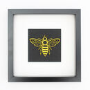 Manchester Bee Framed Woodcut Artwork By For Me & For You Designs ...