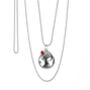Pregnancy Chime Necklace With Heart Charm And Pearl, thumbnail 5 of 7