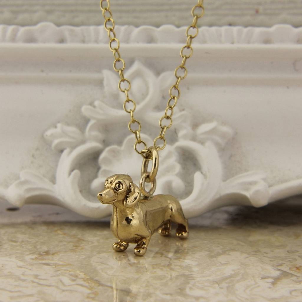 Dachshund Pendant In 18ct Gold Vermeil By Simon Kemp Jewellers ...