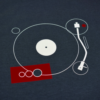 Turn Grey Organic Record Player T Shirt, 3 of 7