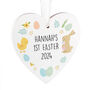 Personalised First Easter Heart Hanging Decoration, thumbnail 2 of 4