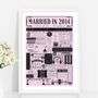 2014 Personalised 11th Steel Wedding Anniversary Poster, thumbnail 3 of 8