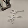 Pearl Flower Bridal Hair Pins Set Of Two, thumbnail 8 of 12