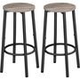 Set Of Two Pub Stools Round Bar Chairs Seats, thumbnail 11 of 12
