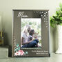 Personalised Floral 4x6 Diamanté Glass Photo Frame, thumbnail 1 of 5