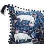 The Country Pig Blue Eco Friendly Rectangle Cushion, thumbnail 3 of 3