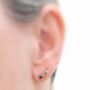 Sterling Silver And Cubic Zirconia 50th Birthday Earrings, thumbnail 2 of 12