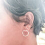 Large Recycled Silver Circle Studs, thumbnail 1 of 7