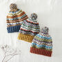 Fair Trade Eco Knit Nordic Unisex Bobble Hat Waste Wool, thumbnail 1 of 12